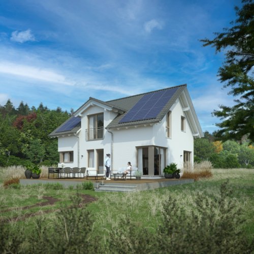Idyllisches Einfamilienhaus auf grüner Oase